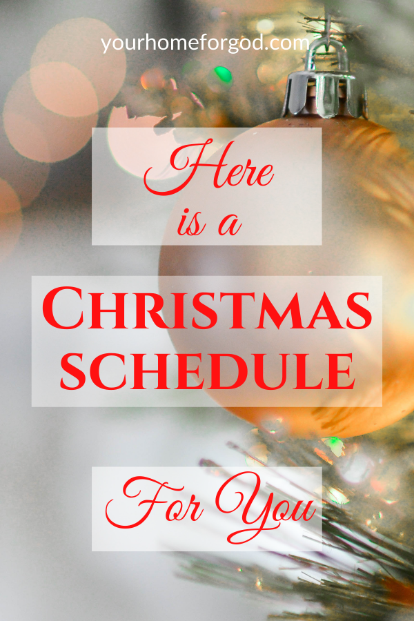 Here is a Christmas Schedule for You | Your Home For God